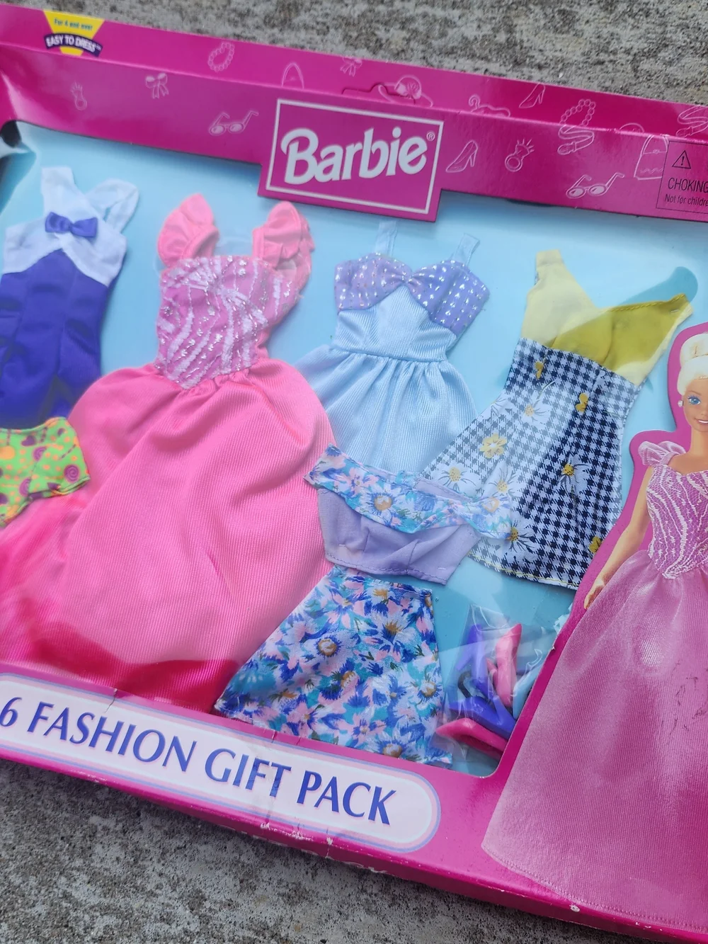 Vintage 1998 Barbie Mattel 6 Fashion Gift Pack Outfit Clothes SEALED/UNOPEDED